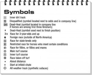 Past Performance Symbols How to read in Horse Racing