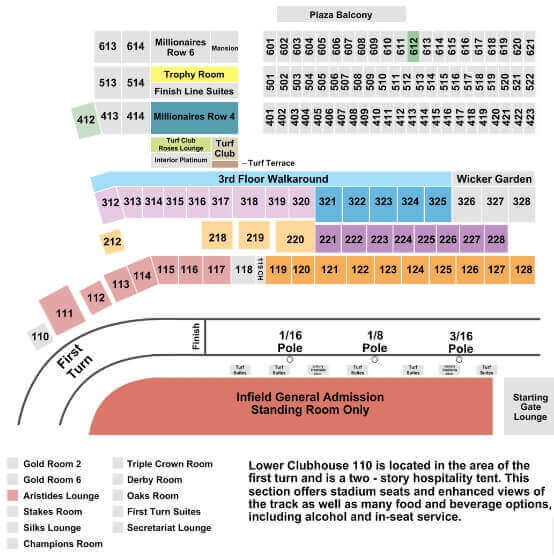 Kentucky Derby Tickets Seating Chart