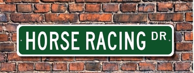 Horse Racing Street Sign