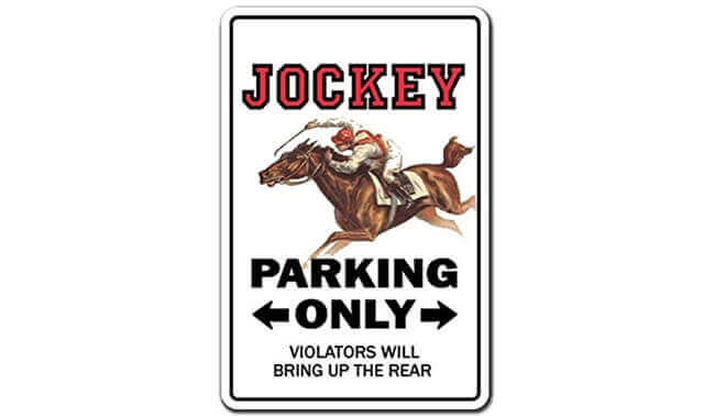 Jockey Parking Sign